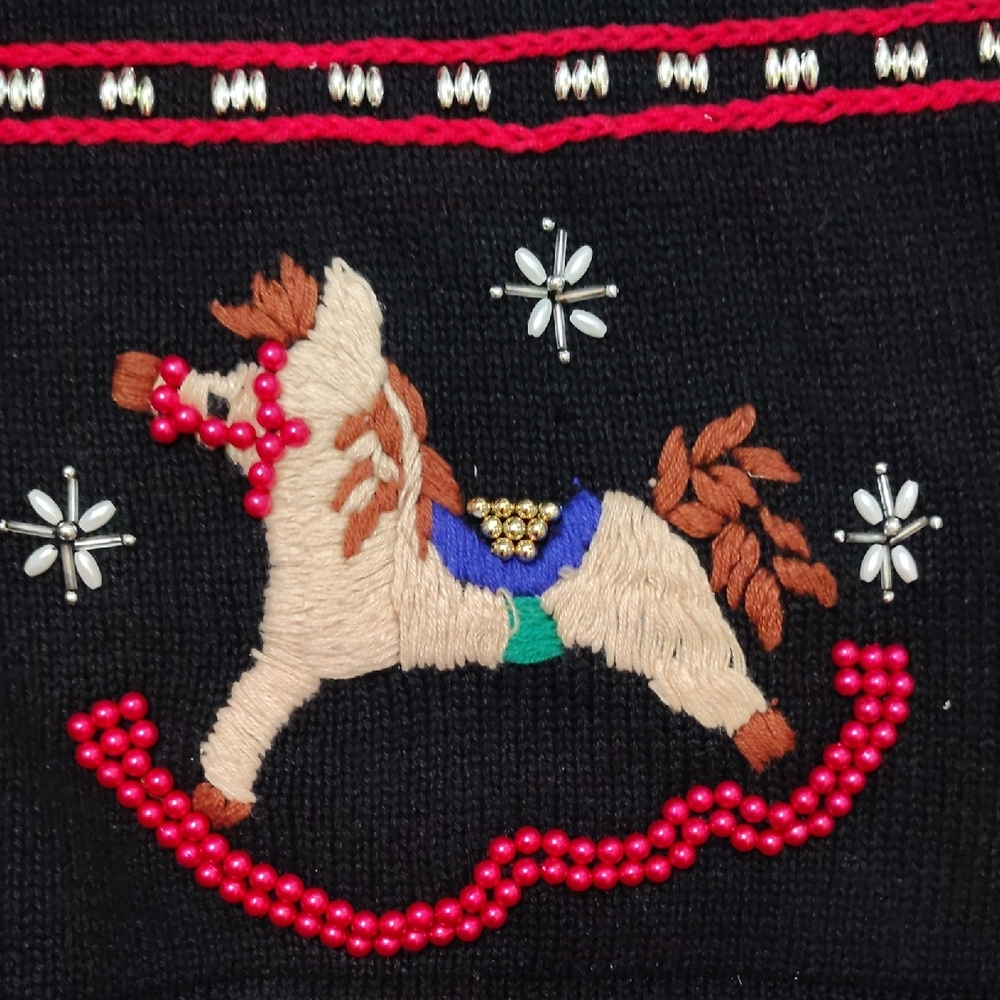 Victoria Jones Woman Black Festive Sweater - Picture 6 of 8